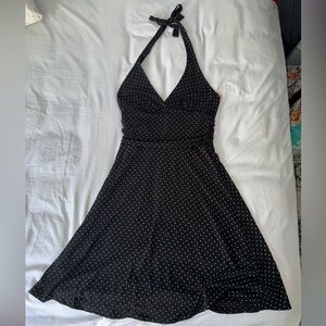 Polka dot midi/short dress. Medium petite.